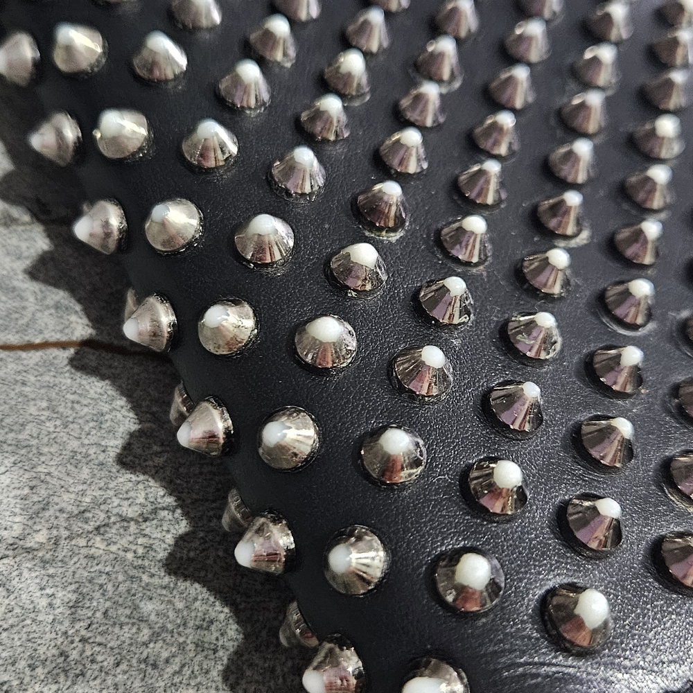 Christian Louboutin Studded Black Wallet with Silver Accents - Picture 17 of 17
